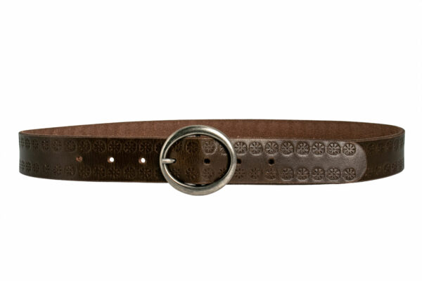 Flower Drum Leather Belt - Image 6