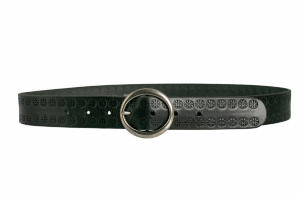 Flower Drum Leather Belt - Image 3