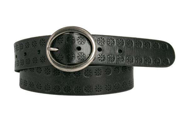 Flower Drum Leather Belt - Image 2