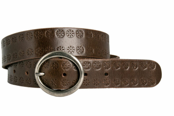 Flower Drum Leather Belt - Image 5