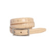 Allie Crocodile Emboss Women's Leather Belt - Beige