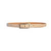 Allie Crocodile Emboss Women's Leather Belt - Beige - Image 3