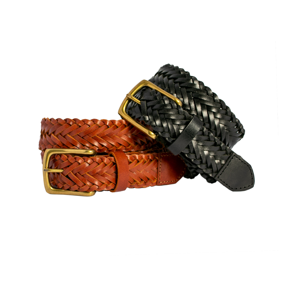 Byron Braid/Woven Leather Belt