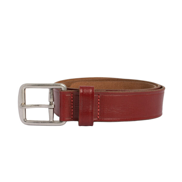 Women's Cherry Red Leather Belt   -  *Exclusive Online Offer* - Image 2